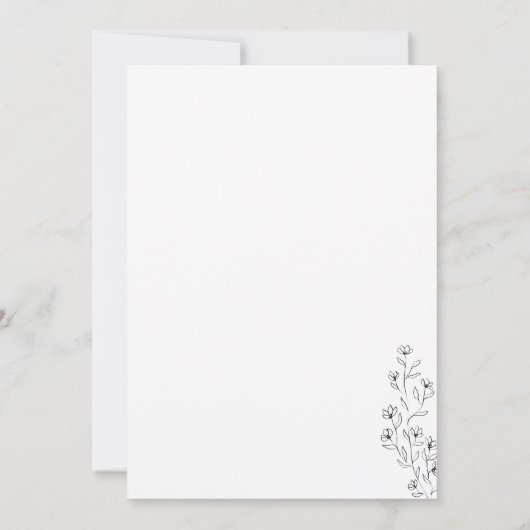 Cotton Boho White Clear Botanical we doen het Kaart (Achterkant)