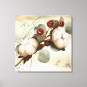 Cotton Boll Plant Canvas Print (Voorkant)