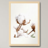 Cotton Branch Wall Art | Minimal Neutral Farmhouse Poster