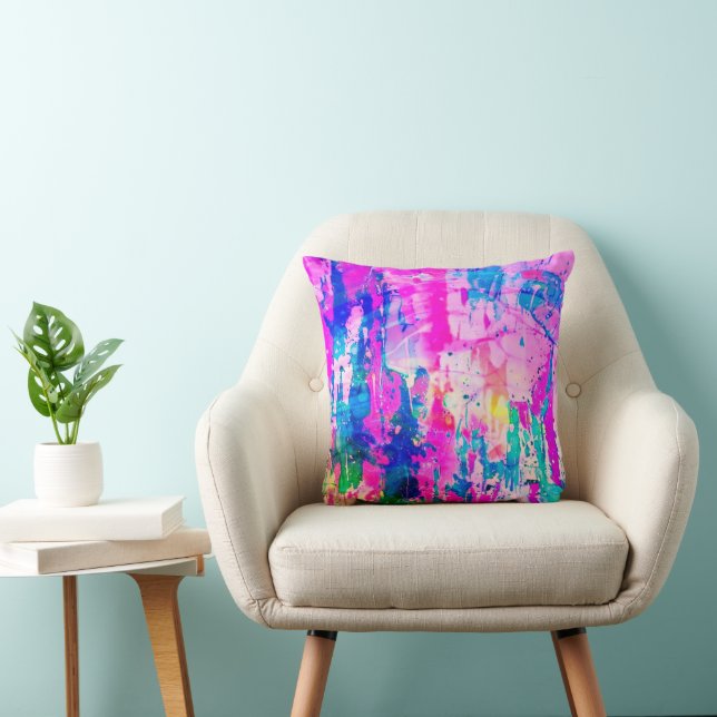 cotton candy abstract modern dream kussen (Stoel)