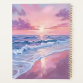 Cotton Candy Beach | Pink Ocean Waves Painting Planner (Achterkant)