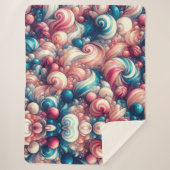 Cotton Candy Bubblegum Sherpa Deken (Voorkant)