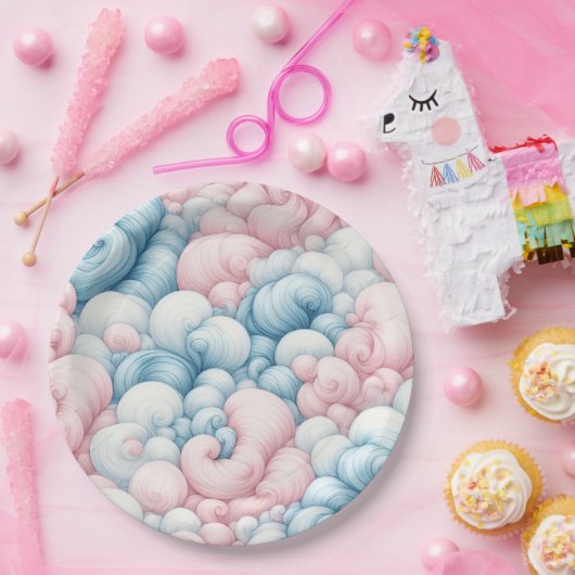 Cotton Candy Clouds Papieren Bordje (Feest)