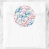 Cotton Candy Clouds Ronde Sticker (Tas)