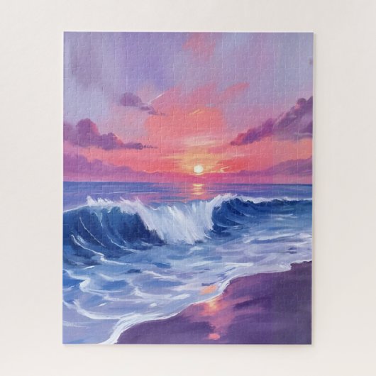 Cotton Candy Cove | Pink Ocean Watercolor Legpuzzel (Verticaal)