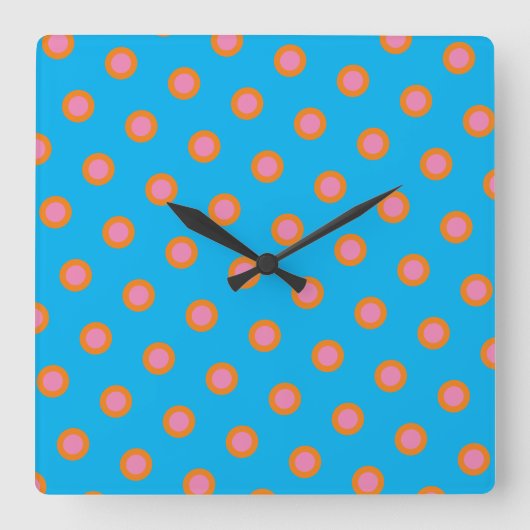 "Cotton Candy" gekleurde wandklok (Voorkant)