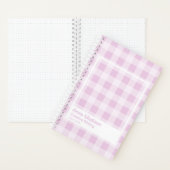 Cotton Candy Gingham Transparent Frame Notebook Notitieboek (Binnen)