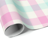 Cotton Candy Gingham - Wrapping Paper Cadeaupapier (Rol Hoek)