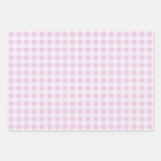 Cotton Candy Gingham Wrapping Paper Sheets (Voorkant)