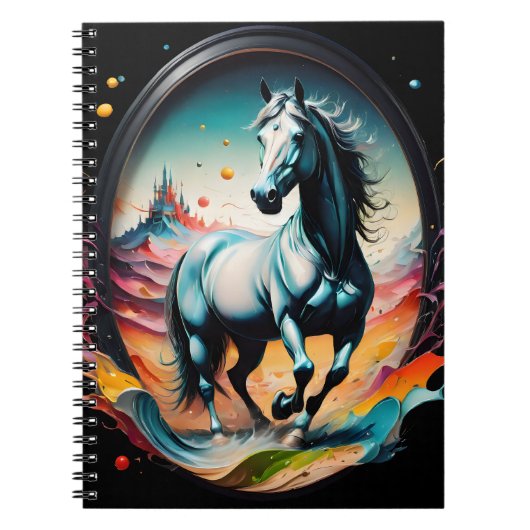 "Cotton Candy Horse" Art Spiral Notebook Notitieboek (Voorkant)