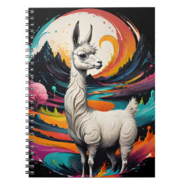 "Cotton Candy Llama" Art Spiral Notebook Notitieboek
