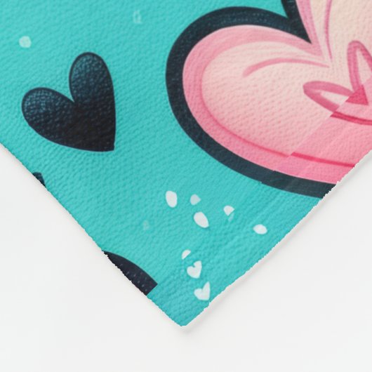 Cotton Candy Love Fleece Deken (Hoek)