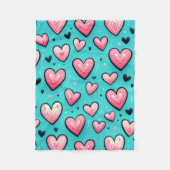 Cotton Candy Love Fleece Deken (Voorkant)