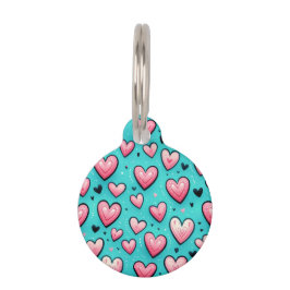 Cotton Candy Love (persononalized) Huisdierpenning