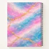 Cotton Candy Marble Texture with Gold Veining Notitieboek (Achterkant)