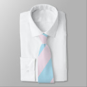 Cotton Candy Pink and Blue Striped Men's Tie Stropdas (Gebonden)