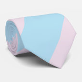 Cotton Candy Pink and Blue Striped Men's Tie Stropdas (Opgerold)