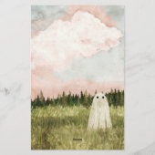 Cotton Candy Skies - Cute Ghost Lined Briefpapier (Achterkant)