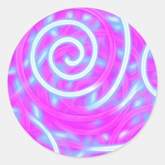 Cotton Candy Swirl Sticker – Pastel Aesthetic (Voorkant)