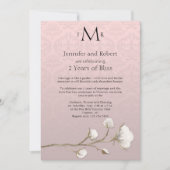 Cotton Damask 2e bruiloft Jubileum Kaart (Voorkant)