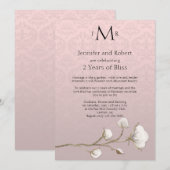 Cotton Damask 2e bruiloft Jubileum Kaart (Voorkant / Achterkant)