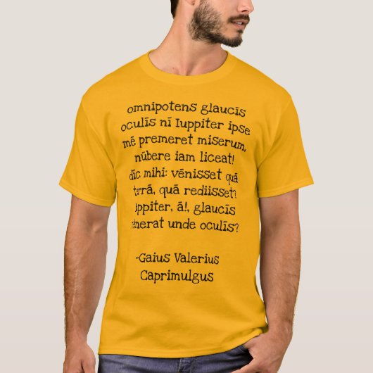 Cotton Eye Move - Latijns gedicht parodie T-shirt (Voorkant)