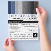 Cotton Fabric, Dry Cleaners, Cleaning Service Flyer (Hand)