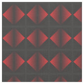 Cotton Fabric Red and Black Diamond Pattern Stof (Close Up)