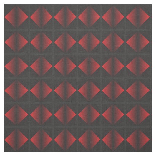 Cotton Fabric Red and Black Diamond Pattern Stof (Swatch)
