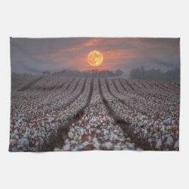 Cotton Field Harvest Moon - Farmhouse Decor Theedoek