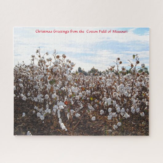 Cotton Field Missouri. Jigzaag Puzzle Legpuzzel (Horizontaal)