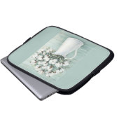 Cotton Flowers Farmhouse Electronics Travel Bag Laptop Sleeve (Voorkant onderkant)