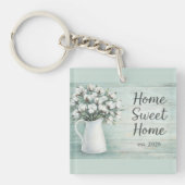 Cotton Flowers Farmhouse Rustic Keychain (voorkant)