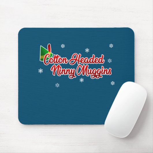 Cotton Headed Ninny Muggins Funny Elf Kerstmis Muismat (Met muis)