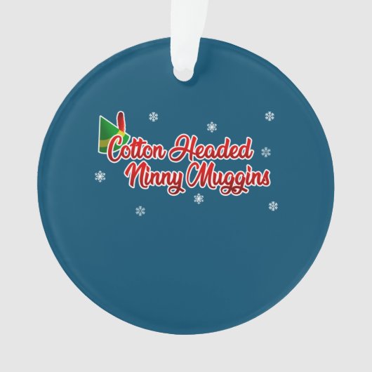 Cotton Headed Ninny Muggins Funny Elf Kerstmis Ornament (voorkant)