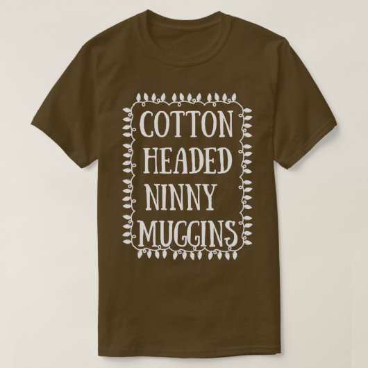 Cotton Headed Ninny Muggins kerstlampjes T-shirt (Design voorkant)