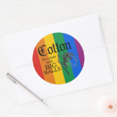 COTTON: HET PLANT MET GROTE BALLEN RONDE STICKER (Envelop)