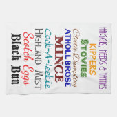 Cotton Kitchen Towel - Scottish Food Names Theedoek (Horizontaal)
