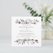 Cotton Lavender Wedding Kaart (Staand voorkant)