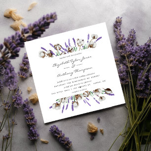 Cotton Lavender Wedding Kaart