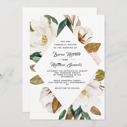 Cotton & Magnolia Weddenschap Kaart (Voorkant / Achterkant)