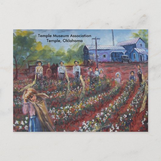 Cotton Pickin' in Oklahoma Briefkaart (Voorkant)