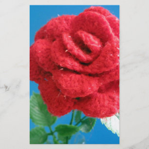 Cotton Red Rose Briefpapier