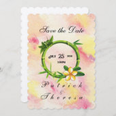 Cotton Snoep Bamboo Flat Wedding Invitation Kaart (Voorkant / Achterkant)