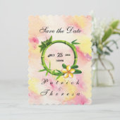 Cotton Snoep Bamboo Flat Wedding Invitation Kaart (Staand voorkant)