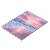 Cotton Snoep Beach | Roze oceaangolven schilderen Notitieboek (Linkerzijde)