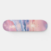 Cotton Snoep Beach | Roze oceaangolven schilderen Persoonlijk Skateboard (Horizontaal)
