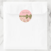 Cotton Snoep Bouquet Party Invitation Ronde Sticker (Tas)