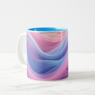 Cotton Snoep Cloud Waves Tweekleurige Koffiemok