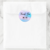 Cotton Snoep Custom Bedankt Social Media Ronde Sticker (Tas)